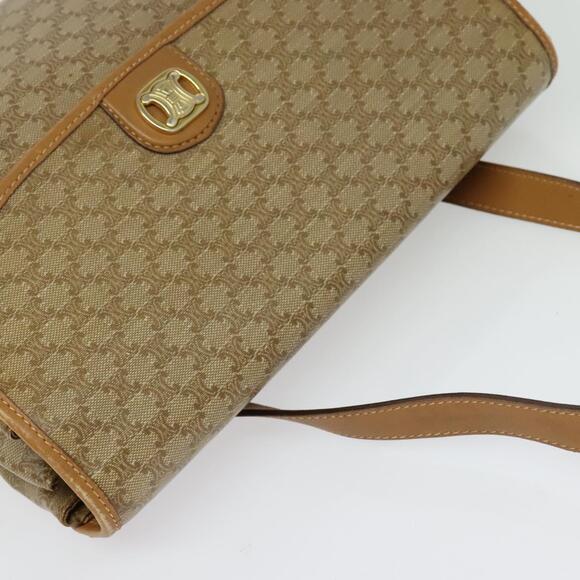 CELINE Macadam Canvas Hand Bag Pvc Beige Gold - Picture 6 of 13